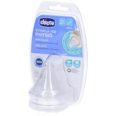 Abbildung von Chicco PHYSIOLOGISCHER ANTIKOLIK SAUGER, MITTLERER FLUSS, 2M+, SILIKON, 2 ST.