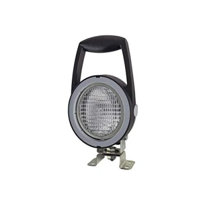 Abbildung von HELLA Halogen Arbeitsscheinwerfer Mega Beam 12V / 24V Anbau/Schraubanschluss Vierpunktbefestigung Bodenausleuchtung Stecker: AMP 1GM 996 134 241