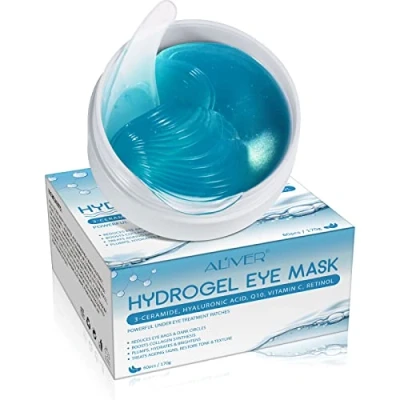 Abbildung von 60PCS Augenpads Kollagen,Augenpads Gegen Augenringe Kollagen Mit Aloe Vera,Augenringe Entfernen,Mindern Falten und Schwellungen