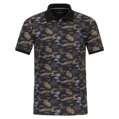 Abbildung von Casamoda Andere Muster Poloshirt, Herren, Größe: Large, Dunkelblau