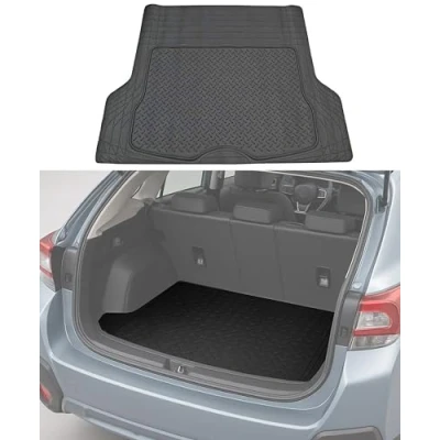 Abbildung von Auto Accessori Lupex Kofferraum Gummimatte 142 * 111cm, Kofferraummatte Zuschneidbar, Schmutzabweisend Rutschfester Teppich Strapazierfähig und waschbar, Universal