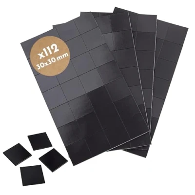 Abbildung von WINTEX Magnet Zuschneidbare 112 Magnete für Fotos oder Tafeln 30x30mm