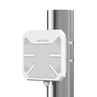 Abbildung von WAVLINK AX3000 Outdoor Point to WLAN Bridge, wetterfester CPE für PtP und PtMP, unterstützt 100 m aktives/passives PoE, 12 dBi Richtantennen, Gigabit Port, WPA2/WPA3 Mix