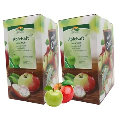 Abbildung von BLEICHHOF® Apfelsaft naturtrüb Direktsaft, vegan, Bag in Box (2x3l)
