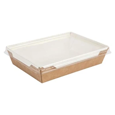 Abbildung von Colpac Fuzione Lebensmitteltablett aus recycelbarem Karton mit Deckel, 1000 ml