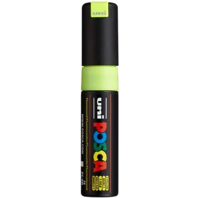Abbildung von 6 x Uni Ball Fasermaler Posca PC 8K 8mm neon gelb