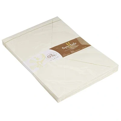 Abbildung von G. Lalo 23616L Umschläge Strohpapier (perfekt für Ihre Einladungen, säurefrei, Format C6, 16,20 x 11,40 cm, 20 Umschläge, 120 g, elfenbein)