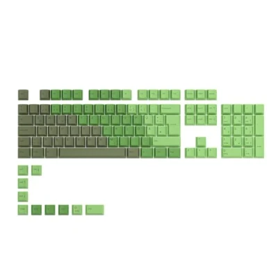 Abbildung von Glorious Gaming 115x GPBT Keycaps Cherry Profil, äußerst widerstandsfähiger PBT Kunststoff, optisch EIN Blickfang, überragende Akustik, Originalschrift, Deutsch Layout Olive