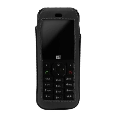 Abbildung von JT Berlin Turnline Ledertasche für das CAT B40 Gürtel Tasche [Telefontasche aus Echtleder, 8 Stufen drehbarer Gürtelclip, Handmade in Europe] schwarz