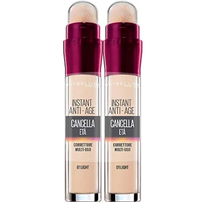 Abbildung von Maybelline New York Korrektor mit Goji Beeren und Haloxyl, Augenringe kleine Falten, 01 Licht, 2 Stück