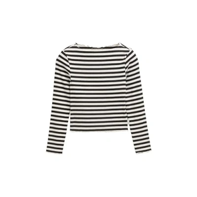 Abbildung von TOM Tailor MIT Streifenmuster Langarmshirt für Kinder, Größe: 164, Regular black and white stripe