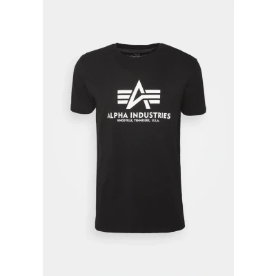 Abbildung von Alpha Industries Basic Reflective Tshirt print, Herren, Größe: XXL, Black