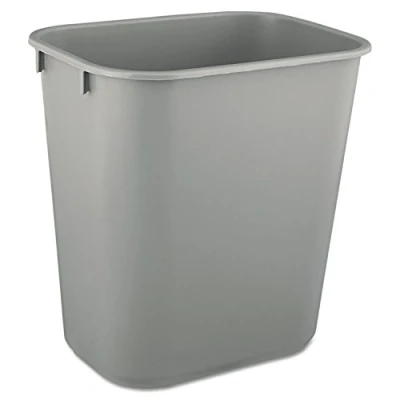 Abbildung von Rubbermaid Commercial Products 13 5/8 Inch LLDPE Rectangular Small Deskside Trash Can Grey