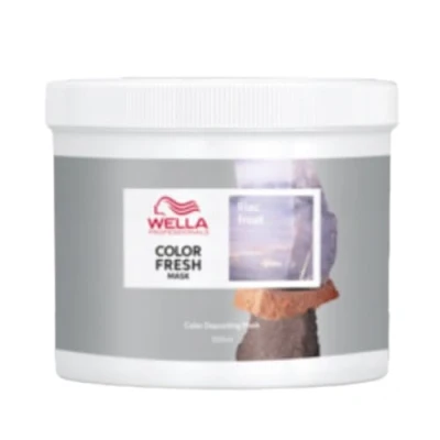 Abbildung von Wella Professionals Color Fresh Mask Lilac Frost Haarkur zum Beleben und Verändern der Haarfarbe pflegende Silber Tönung mit Avocadoöl für helles aufgehelltes Haar 500 ml