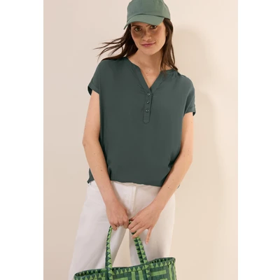 Abbildung von Cecil Kurzarm Bluse, Damen, Größe: Small, Grün