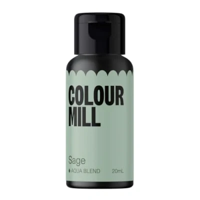Abbildung von Colour Mill Aqua Blend Sage Lebensmittelfarbe auf Wasserbasis Lebensmittel Farbe Sehr Intensiv, Hoch Konzentriert, Vegan 20 ml