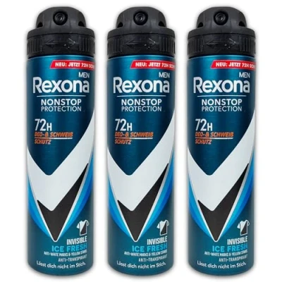 Abbildung von TopDeal 3 er Pack Rexona Men Nonstop Protection Deospray Invisible Ice Fresh Deo x 150 ml