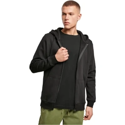 Abbildung von Build Your Brand Herren Heavy Zip Hoody Jacke, per pack Schwarz (Black 00007), XX Large (Herstellergröße: XXL)