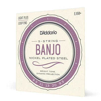 Abbildung von D&#039;Addario EJ60+ Banjo 5 Saiter Satz Light Plus/Nickel