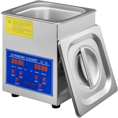 Abbildung von VEVOR Ultraschallreiniger, 18 x 16,5 21,2 cm, Ultraschall Teilereiniger, 1,3 Liter, mit Heiztimer, Zeiteinstellung von 0 bis 30 Minuten, LED Digitalanzeige
