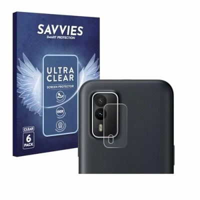 Abbildung von Savvies 6 Stück Schutzfolie für Nokia XR21 (NUR Kameraschutz) Displayschutz Folie Ultra Transparent