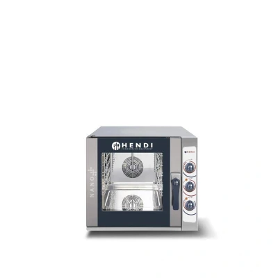Abbildung von HENDI Kombidämpfer Manuell NANO 5x GN 2/3 260 C Dampfniveau einstellbar, Edelstahl Gastro Konvektionsdampfofen
