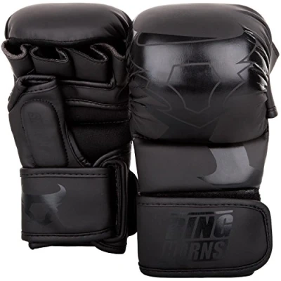 Abbildung von Ringhorns, Charger Sparring Handschuhe, Unisex Erwachsene, L, Schwarz/Schwarz