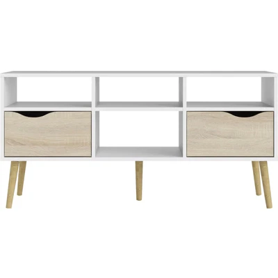 Abbildung von Home affaire TV Board &quot;Oslo, Möbel, Fernsehtisch, Unit, Media Sideboard,&quot;, mit 2 Schubladen, 4 offenen Fächern, Breite 117 cm, Höhe 57 cm