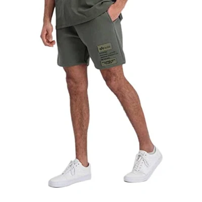 Abbildung von Alpha Industries Patch Shorts, Herren, Größe: 2XL, Dark olive