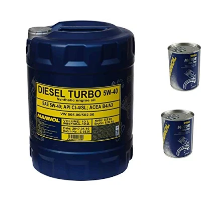 Abbildung von 10L Motoröl MANNOL Diesel Turbo 5W 40 2x Motor Doctor ADDITIV