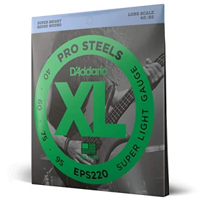 Abbildung von D&#039;Addario E Bass Gitarrensaiten Saiten Bassgitarre Strings Guitar EPS220 Saitensatz für 0,10 cm 0,24 (.040 .095 Zoll)
