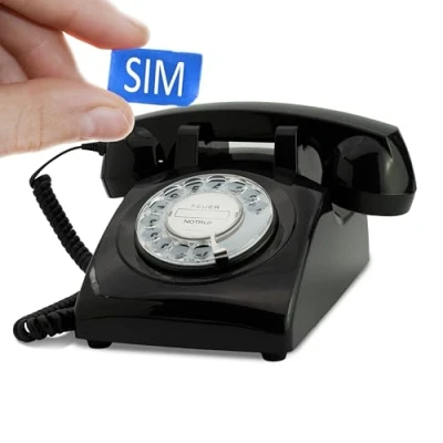 Abbildung von Opis 60s Mobile: Seniorentelefon mit SIM Karte/GSM Telefon/Festnetztelefon SIM/Vintage Telefon SIM/SIM Tischtelefon/Retro Karte/Demenz Schwarz