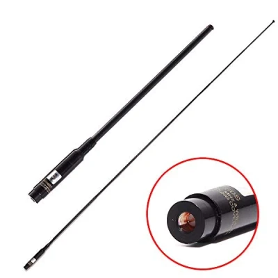 Abbildung von TengKo RH 660S SMA Stecker Dual Band UKW UHF 144 / 430MHz Teleskopantenne Hochleistungs Zweiweg Radioantenne für Wouxun KG UV8D 9D Plus Walkie Talkie