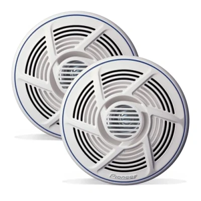 Abbildung von Pioneer TS MR1600 Marinetauglicher Doppelkonus Outdoor Lautsprecher (100 W), 16 cm, Eingangsnennleistung 25 W, Gitter in Weiss