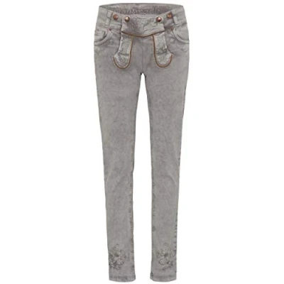Abbildung von Hangowear Trachtenjeans Damen OVIDA LANG hellgrau, schlamm