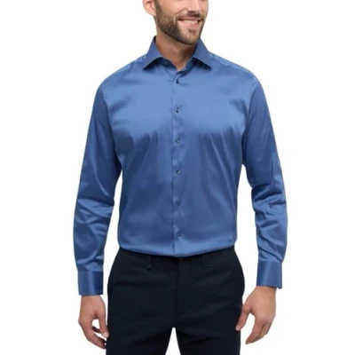 Abbildung von ETERNA Modern Fit Performence Hemd Langarm New Kent Stretch rauchblau Gr. 42