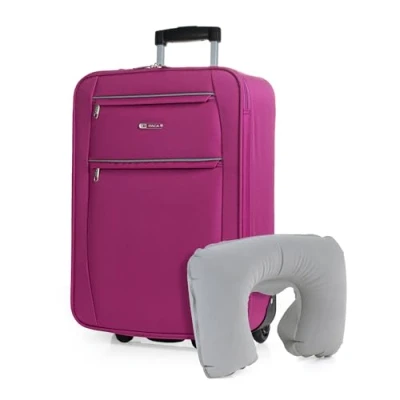 Abbildung von ITACA Koffer Klein Handgepäck 55x40x20 Leicht und Robust Reisekoffer aus Hochwertigen Materialien T71950B, Fuchsia