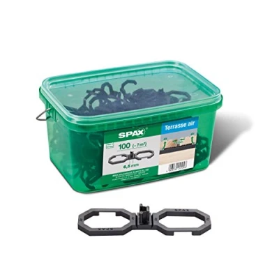 Abbildung von SPAX Air, zur besseren Belüftung, in Henkelbox Größe L für ca. 7m², Abstand: 6,5mm, Schwarz, 5009422565009