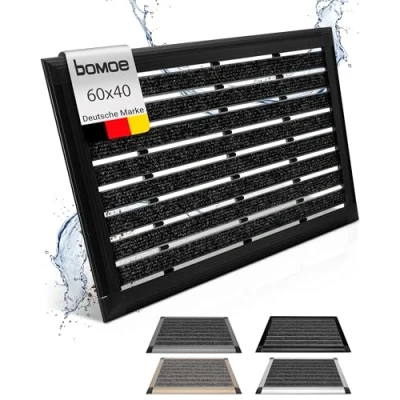 Abbildung von bomoe Fussabtreter Aussenbereich Alu Fußmatte 40x60 cm AluGant Haustür Fußabtreter Außen Schuhabstreifer Eingangsmatte Fußmatten Fußabstreifer Aussen Abtreter Anthrazit