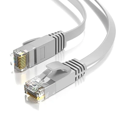 Abbildung von JAMEGA CAT 6 Patchkabel Flach, RJ45 LAN Kabel Ethernet Netzwerkkabel Kabel, CAT.6, RJ 45 Stecker (Ethernet) (25 cm)