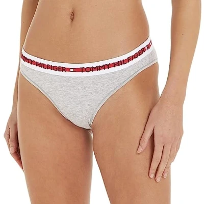 Abbildung von Tommy Hilfiger Bikini Hose Damen, Grau (Mid Grey Heather), XL