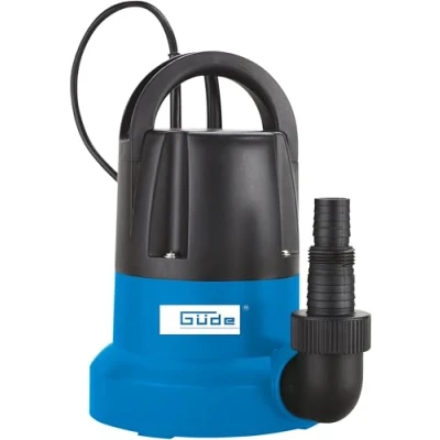 Abbildung von Güde Flachsaugerpumpe GFS 401 S (400 W, Fördervolumen 7000 l/h, max. Förderhöhe 8 m, Ansaughöhe 7 Noryl Laufrad, Edelstahlwelle, Thermoschutz, 10 m Anschlusskabel, min. Einschalthöhe 30 mm)