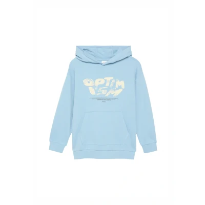 Abbildung von s.Oliver MIT Frontprint Kapuzenpullover für Kinder, Größe: 134/140, Himmelblau