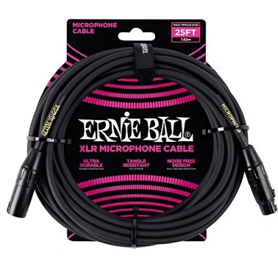 Abbildung von Ernie Ball XLR Mikrofonkabel, Stecker/Buchse, 7,62 m