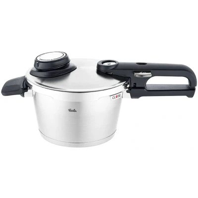 Abbildung von Fissler Schnellkochtopf &quot;Vitavit premium Schnellkochtopf&quot;, Edelstahl 18/10, (3 tlg.), Verriegelungsanzeige, Einstellbares Abdampfen, Einstellbare Kochstufen