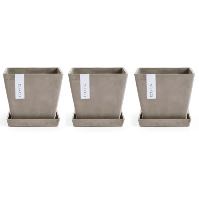 Abbildung von ECOPOTS Blumentopf &quot;Rotterdam&quot;, (Set, 3 St.), mit passenden Untersetzern