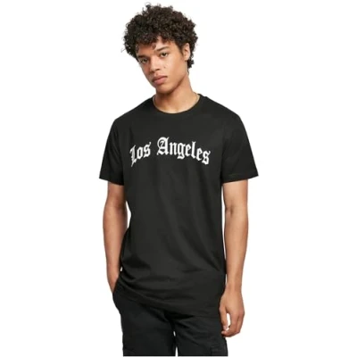 Abbildung von Mister Tee Herren MT1578 Los Angeles Wording T Shirt, Black, 5XL