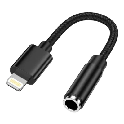 Abbildung von Kopfhörer Adapter für iPhone, [MFi Zertifiziert] Lightning auf 3,5mm Klinke Adapter, iPhone Aux Dongle Audio Kabel Splitter kompatibel mit 14 Pro Max/14 Plus/14/13/12/11/SE/X/XS/XR/8