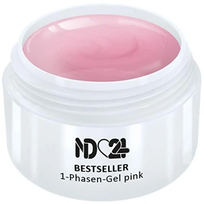 Abbildung von 1 Phasen Gel Pink Mittelviskos 3in1 Easy Allround Uv Nagelgel Made in Germany (15ml)