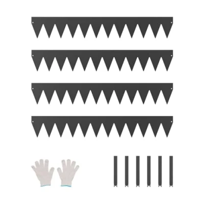 Abbildung von VEVOR Rasenkante 4er Set Beeteinfassung Beetumrandung Metall 1016x152,4x1,5mm